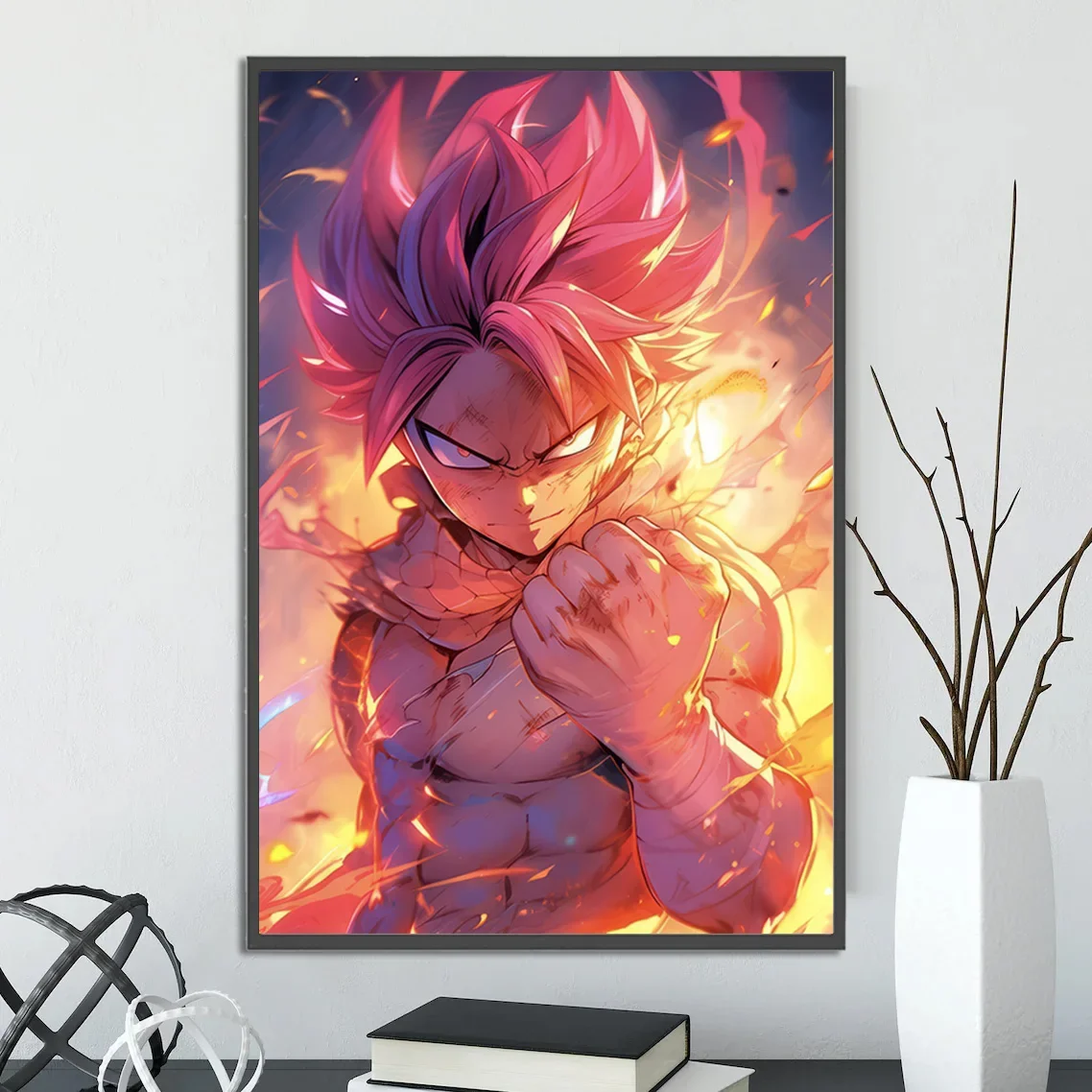 Fairy Tail Natsu At The Ready Wall Art - Fairy Tail Merch