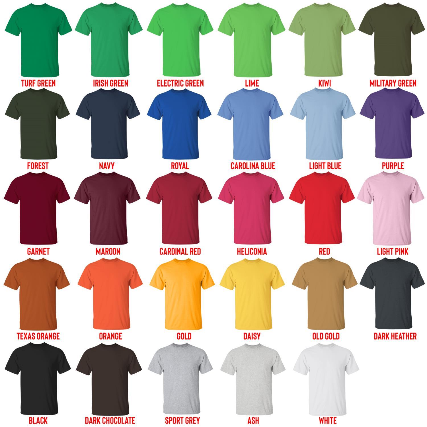 t shirt color chart - Fairy Tail Merch