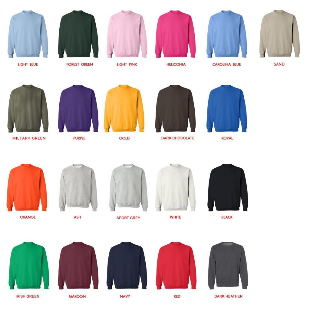 sweatshirt color chart - Fairy Tail Merch